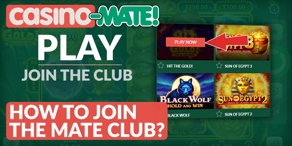 instructions on how to join Casino Mate Loyalty Program